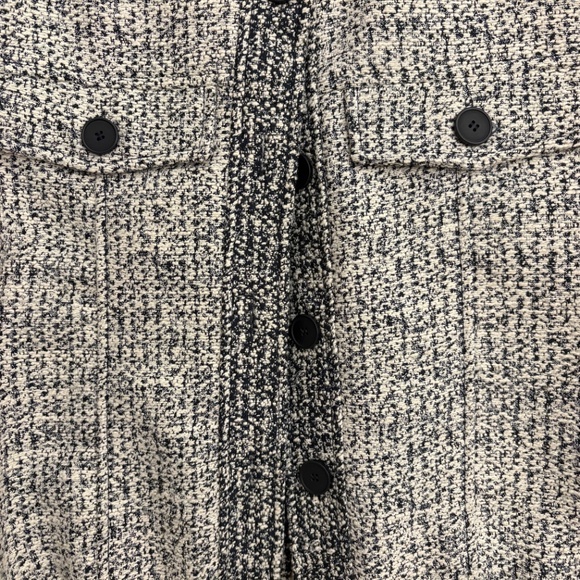 NWOT Blue and Cream Bomber Jacket - Picture 3 of 7